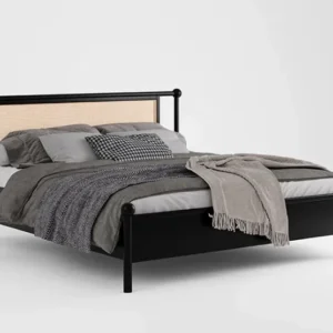 Solid wood bed